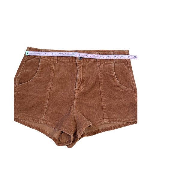 SOLD dark academia brown corduroy shorts forever 21 size 28 - Picture 7 of 9